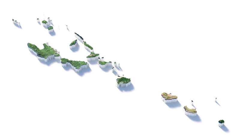 Vanuatu terrain map 3D Model .c4d .max .obj .3ds .fbx .stl .blend 