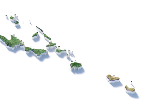 Vanuatu terrain map Modèle 3D
