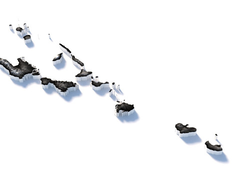 Vanuatu terrain map 3D Модель