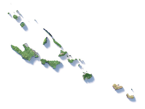 Vanuatu terrain map 3D Модель