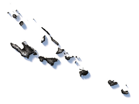 Vanuatu terrain map 3D Модель
