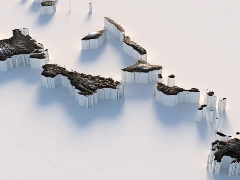 Vanuatu terrain map 3D Model