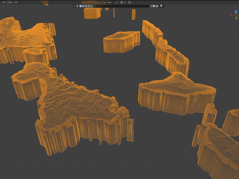 Vanuatu terrain map 3D Модель