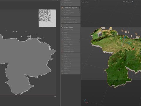 Venezuela terrain map 3D 모델