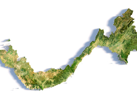 Viet Nam terrain map Modelo 3D
