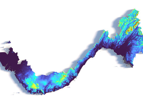 Viet Nam terrain map Modelo 3D