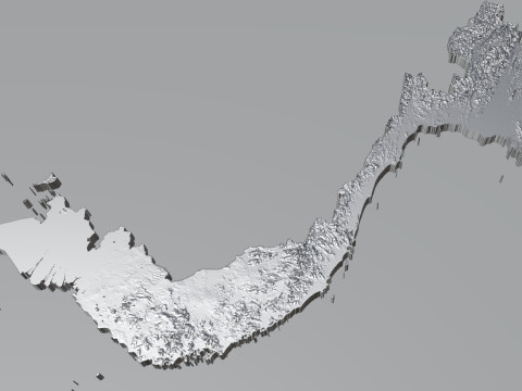 Viet Nam terrain map Modelo 3D