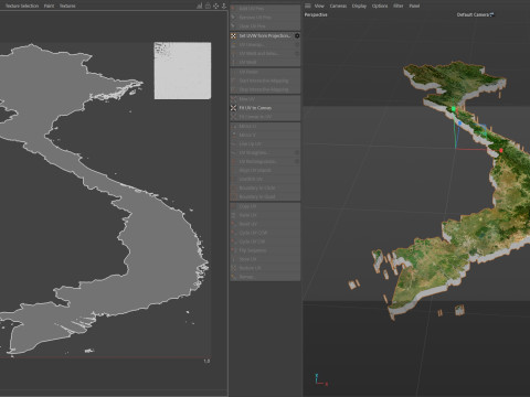 Viet Nam terrain map Modelo 3D