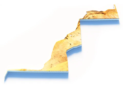 Mappa del terreno del Sahara occidentale Modello 3D