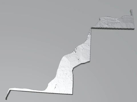 Western Sahara terrain map 3D Model