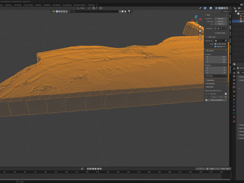 Western Sahara terrain map Modèle 3D