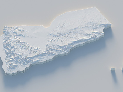 Yemen terrain map 3D Model