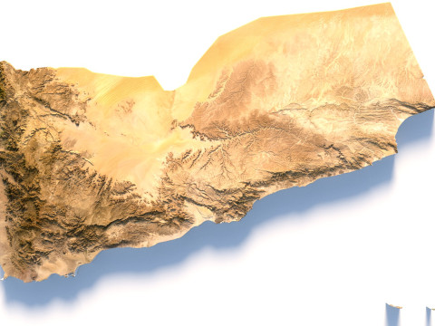 Yemen terrain map 3D Model