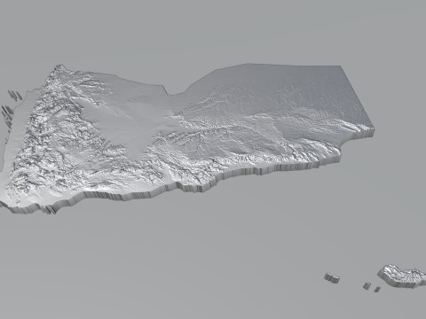 Yemen terrain map 3D Model