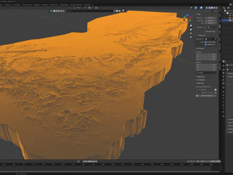 Mappa del territorio dello Yemen Modello 3D
