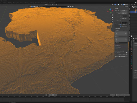 Zambia terrain map Modello 3D