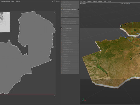 Zambia terrain map Modello 3D