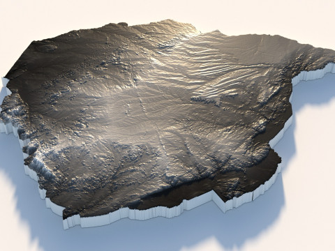 Zimbabwe terrain map 3D Model