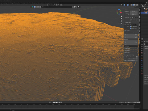 Zimbabwe terrain map 3D Model