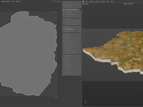 Zimbabwe terrain map 3D Model