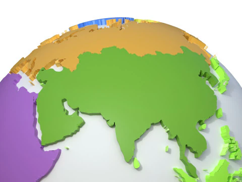Continents Map Globe Globe map 3D Model
