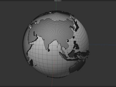 Continents Map Globe Globe map 3D Model
