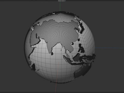 Continents Map Globe Globe map 3D Model