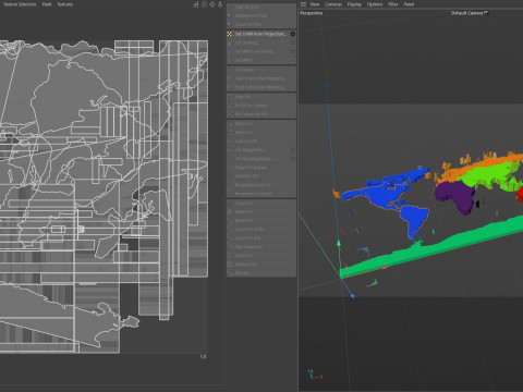 Continents Map Offset 3D 모델
