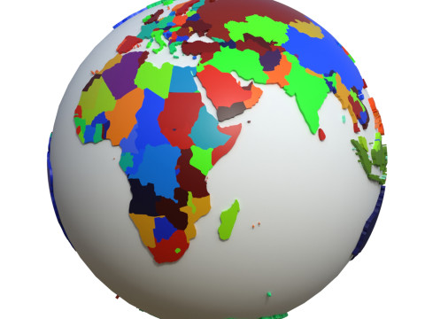 Countries Globe 3D Model