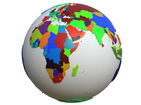 Countries Globe 3D Model