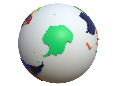 Countries Globe 3D मॉडल