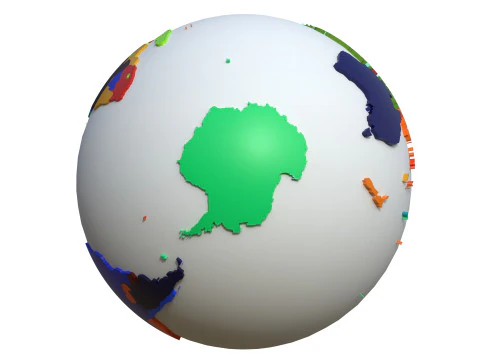 Countries Globe 3D Model