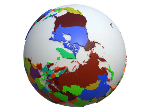 Countries Globe 3D Model