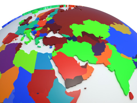 Countries Globe 3D मॉडल