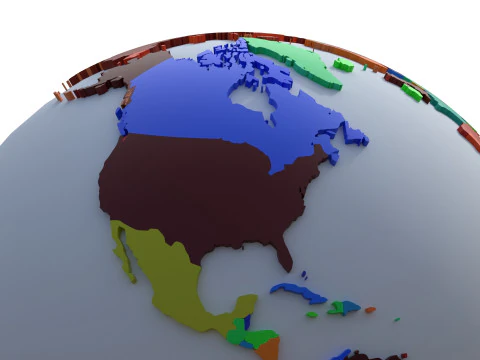 Countries Globe 3D Model