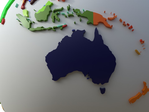Countries Globe 3D मॉडल