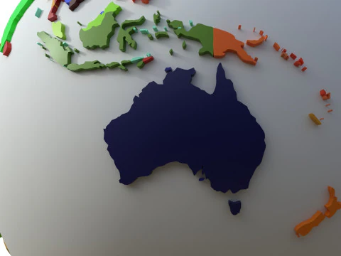 Countries Globe 3D Model