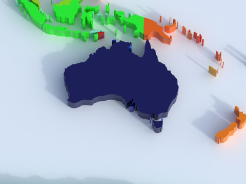 Countries Map Modello 3D