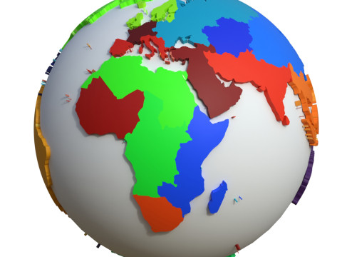 Regions Globe 3D Model