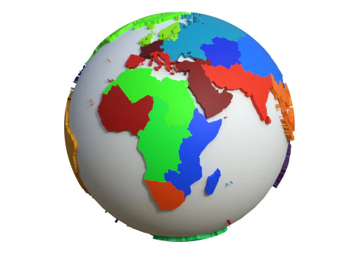 Regions Globe 3D Model