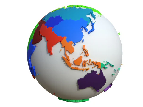 Regions Globe 3D Model
