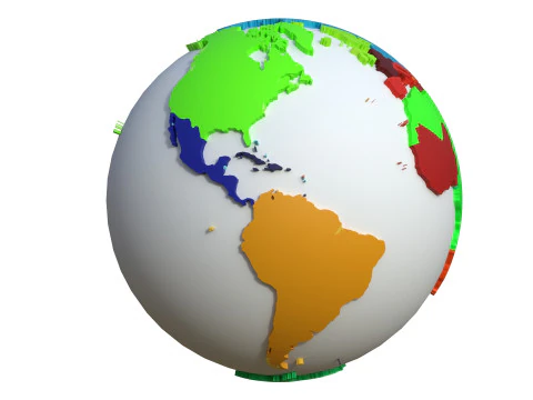 Regions Globe 3D Model
