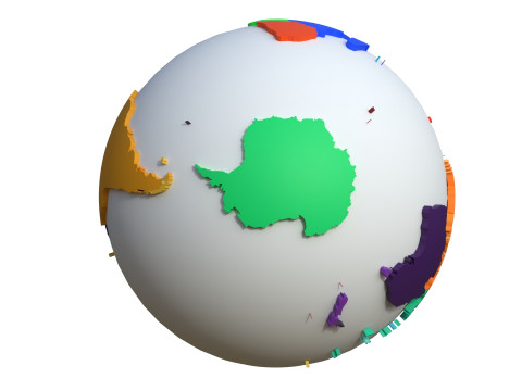 Regions Globe 3D मॉडल