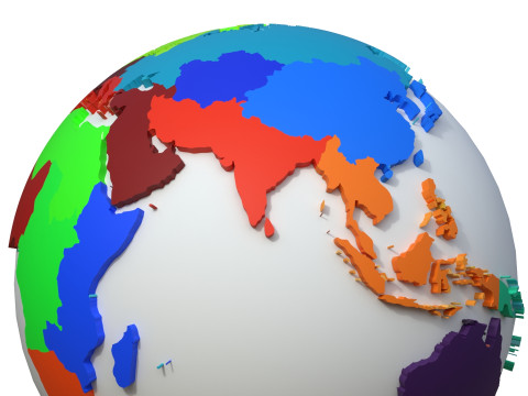 Regions Globe 3D मॉडल