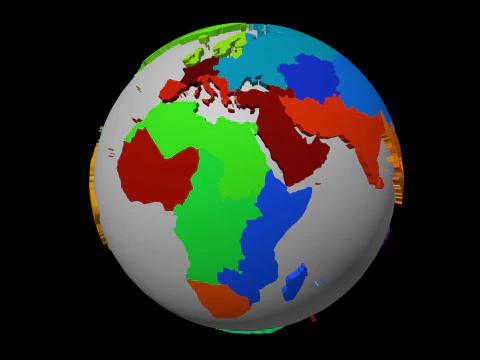 Regions Globe 3D Model