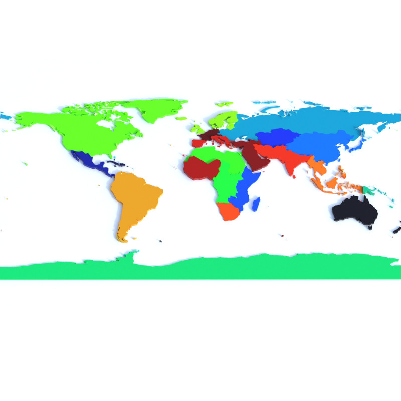 Regions Offset Map 3D Model .c4d .max .obj .3ds .fbx .stl .blend