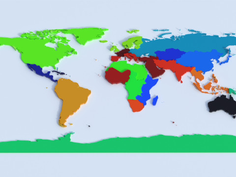 Regions Offset Map 3D Model