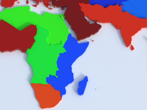 Regions Offset Map 3D Model