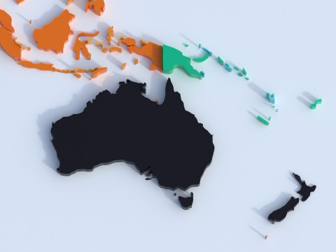 Regions Offset Map 3D Model