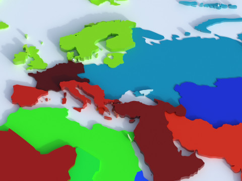 Regions Offset Map 3D Model